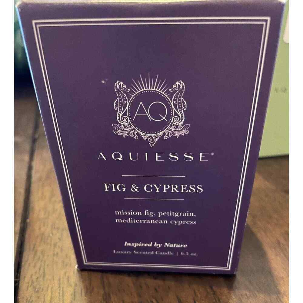 Aquiesse Fig & Cypress Luxury Scented Candle - 6.5 oz new in box